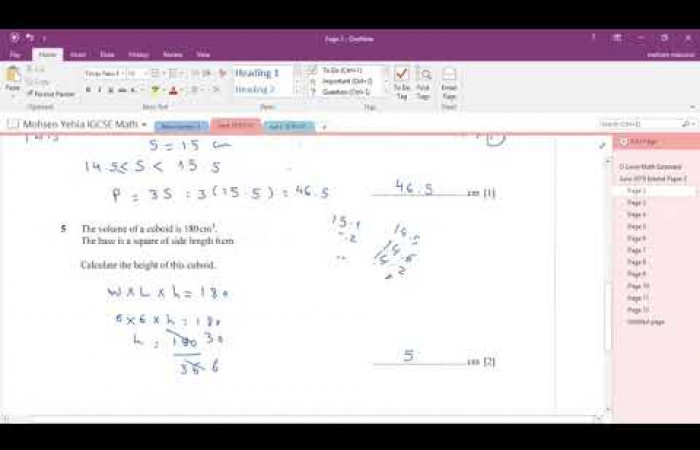 IGCSE Cambridge Math -  Mr. Mohsen Yehia
